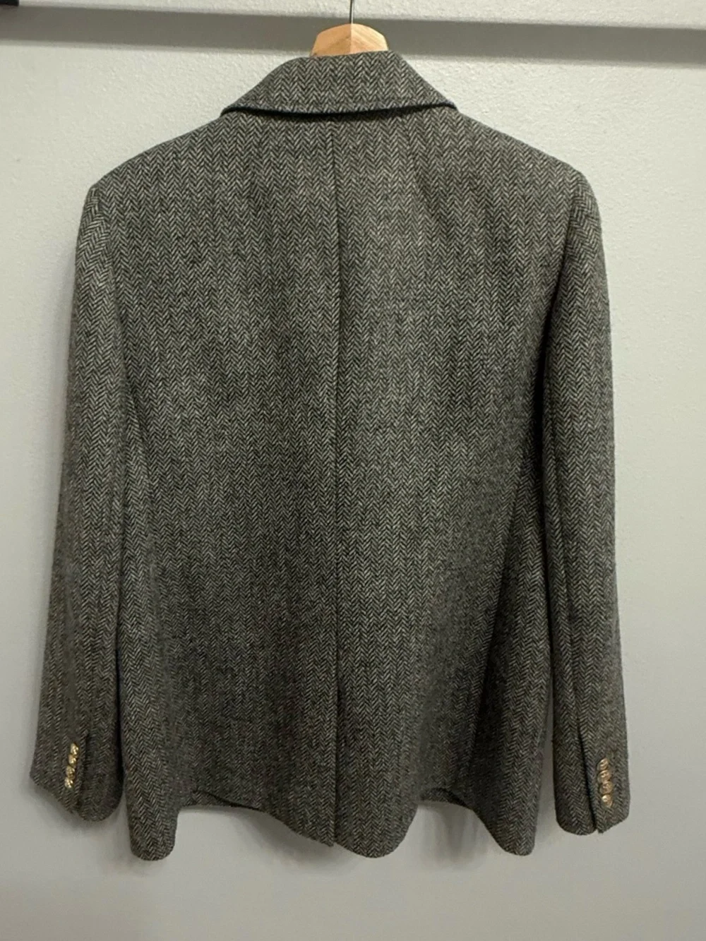 J.Crew Bristol Blazer Heather Graphite Herringbone Wool Size 10. $248